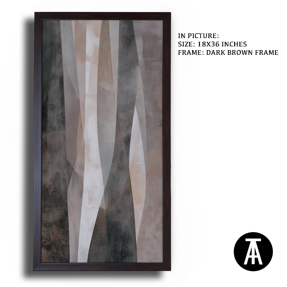 Artwork in Metal Champagne Gold Frame