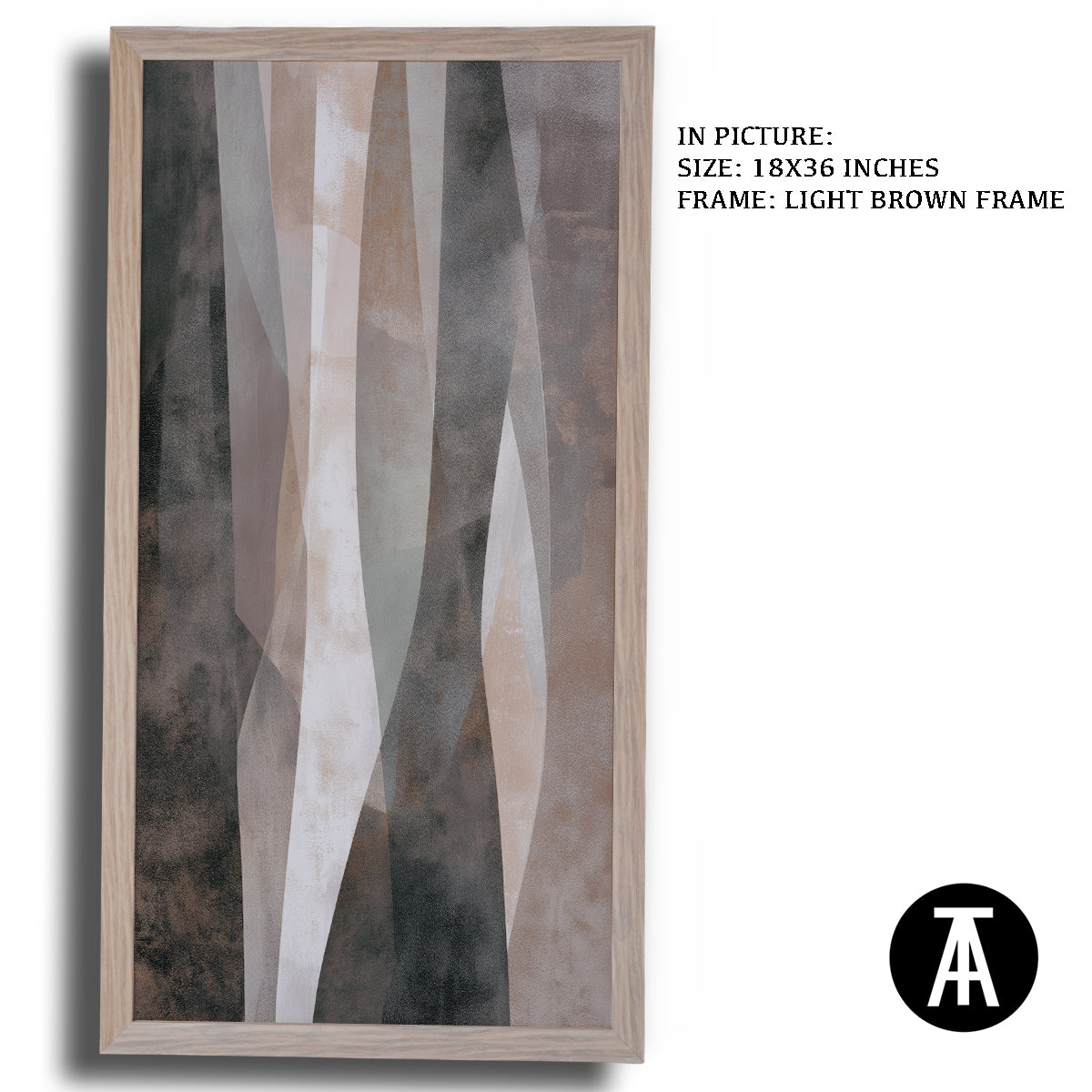 Artwork in Dark Brown Frame