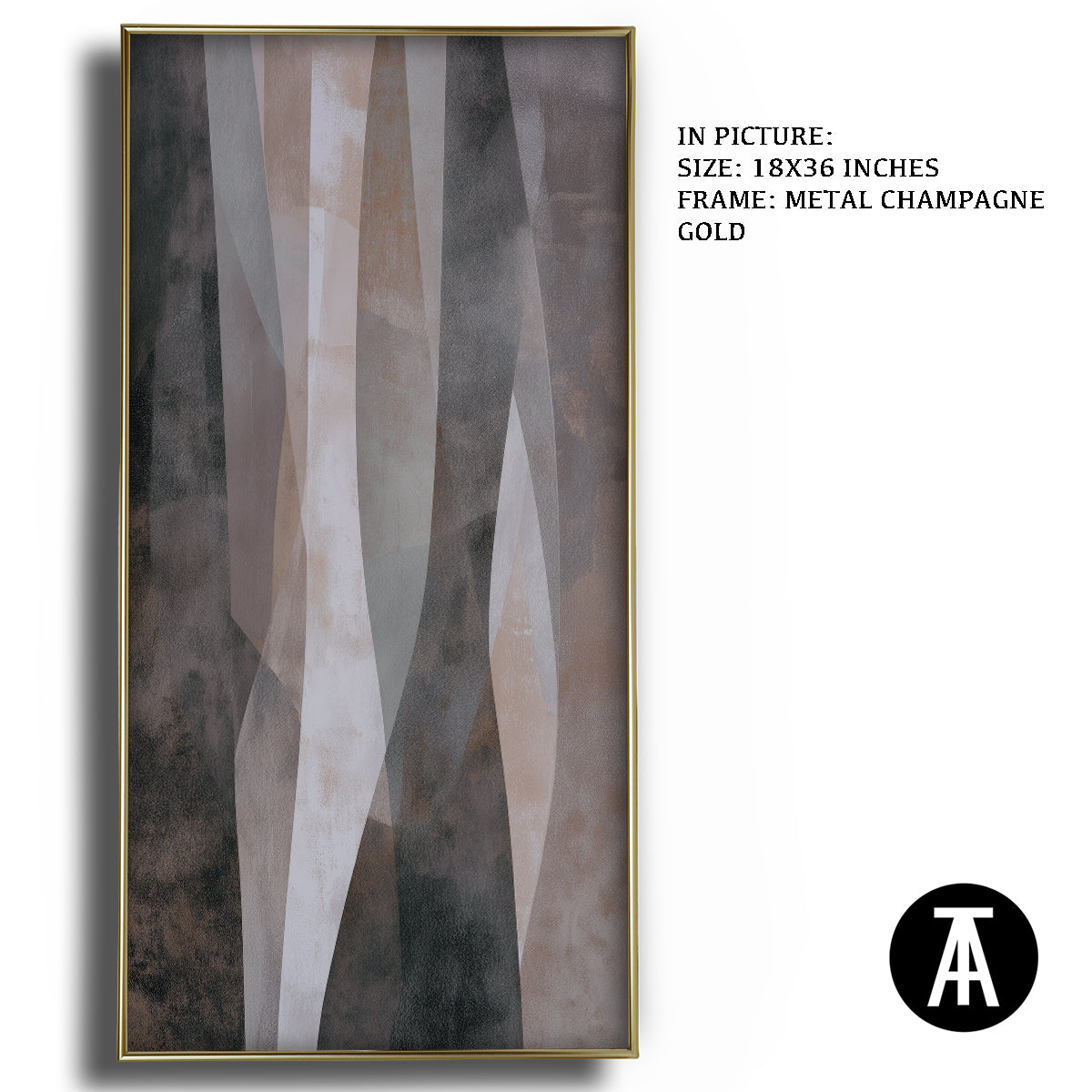 Artwork in Light Brown Frame