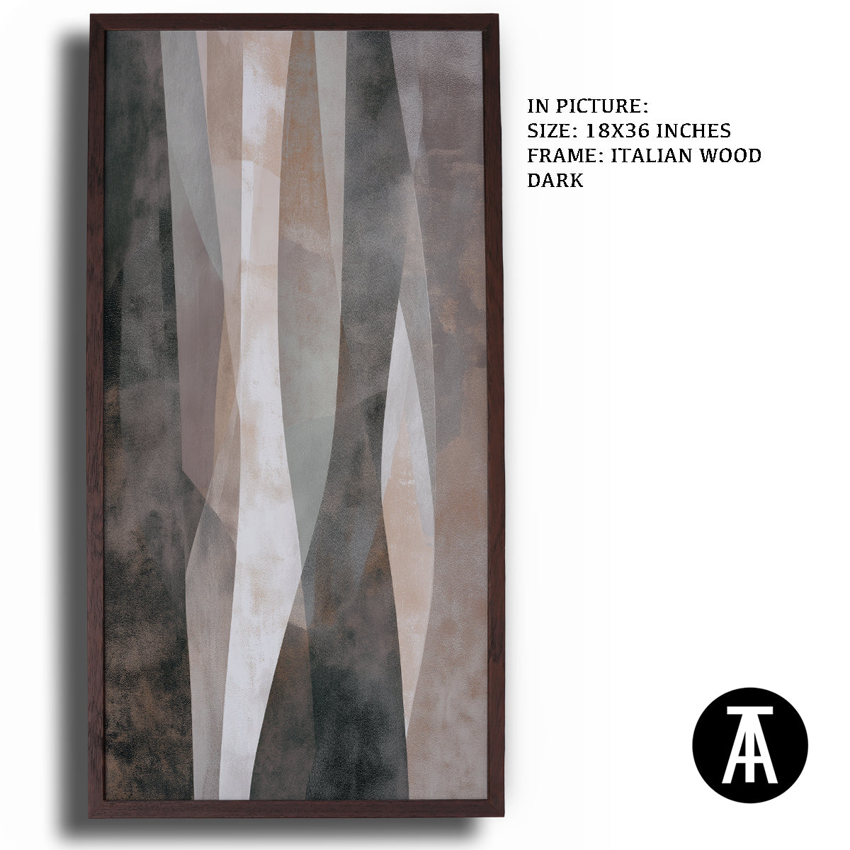 Artwork in Natural Wood Frame