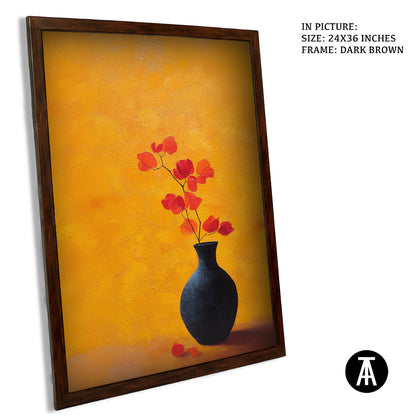 Artwork in Dark Brown Frame