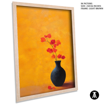 Artwork in Light Brown Frame