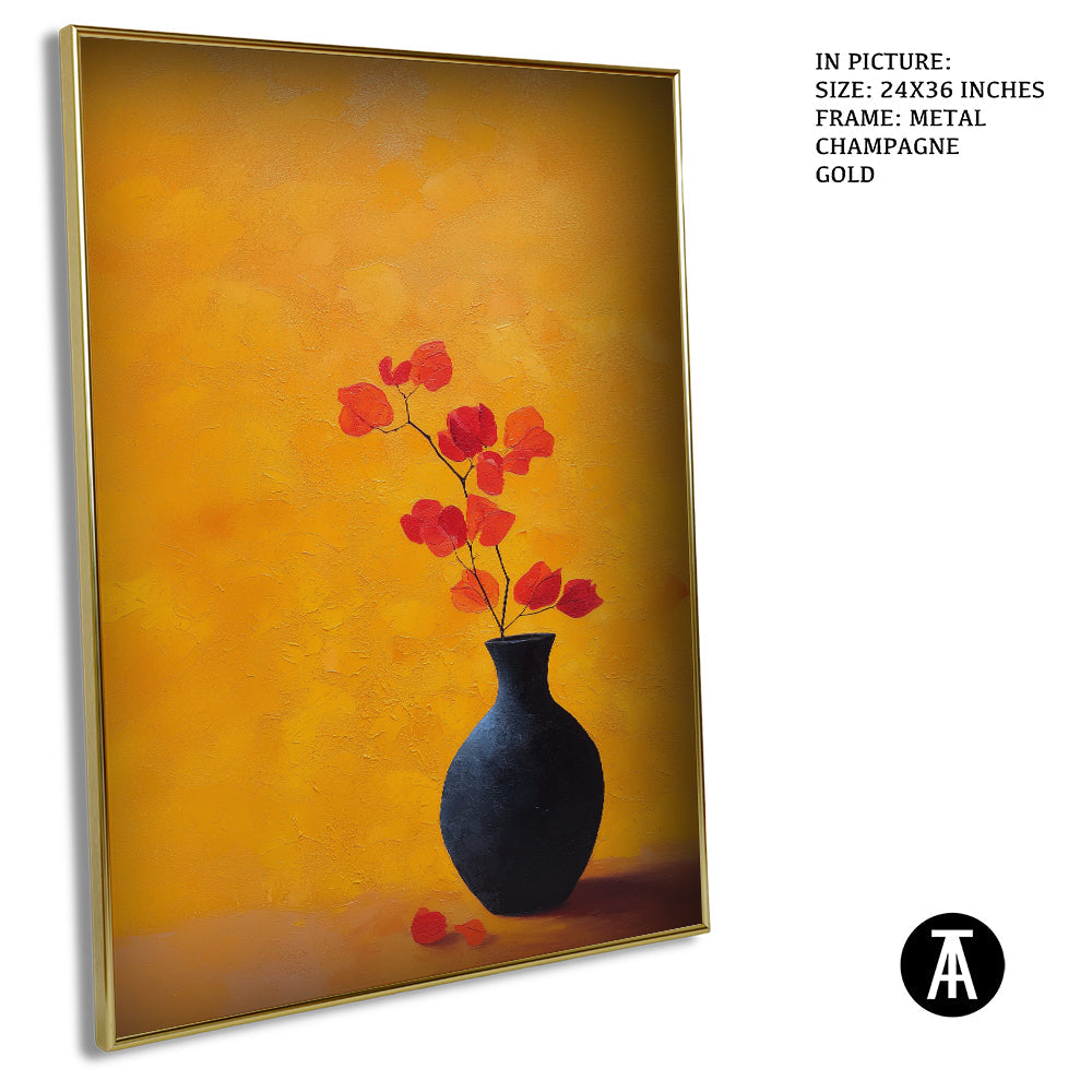 Artwork in Metal Champagne Gold Frame