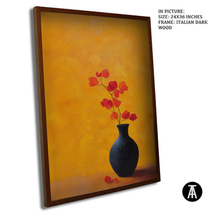 Artwork in Dark Wood Frame