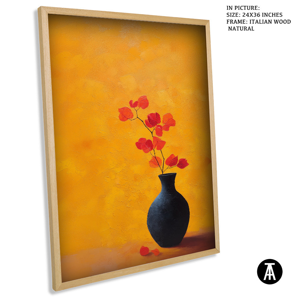 Artwork in Natural Wood Frame