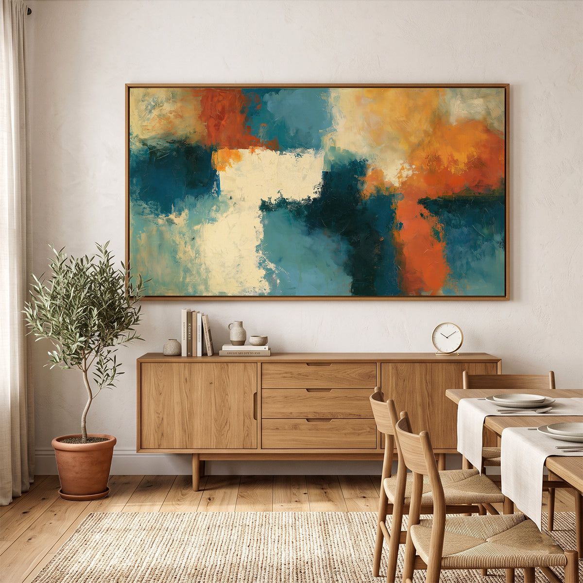 Abstract Painting in a Lifestyle Setting