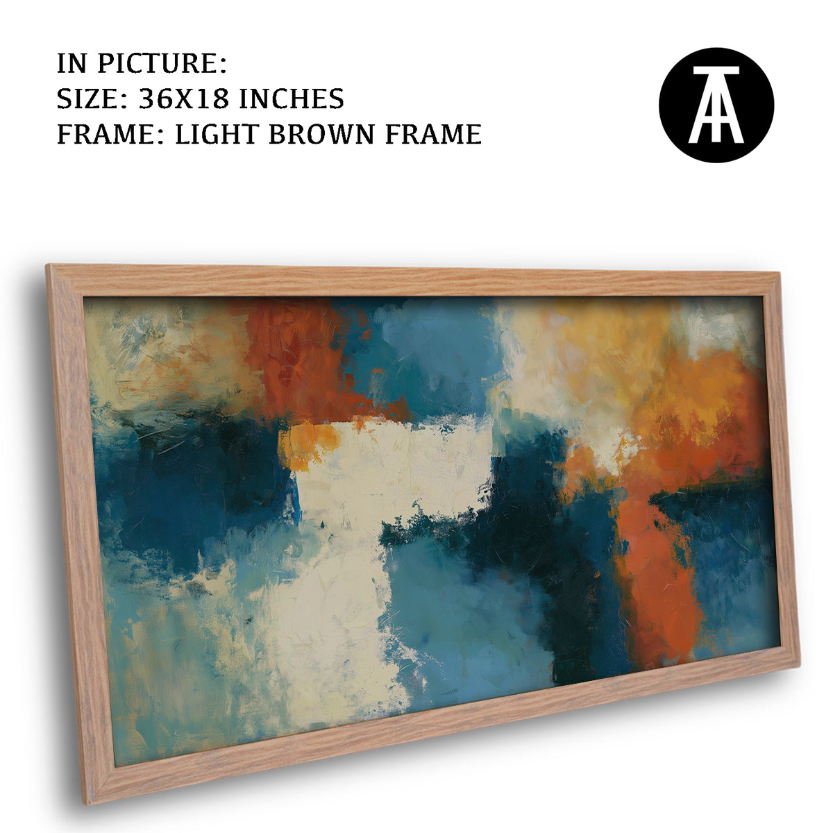 Artwork in Light Brown Frame