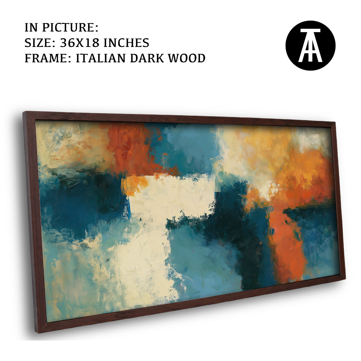 Artwork in Dark Wood Frame