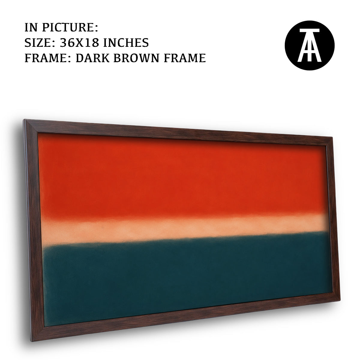 Artwork in Dark Brown Frame
