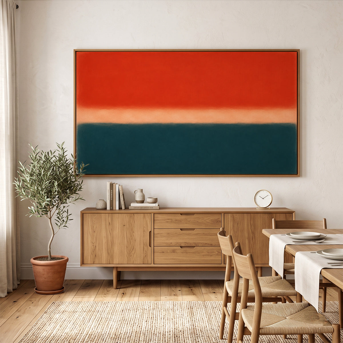 Abstract Painting in a Lifestyle Setting