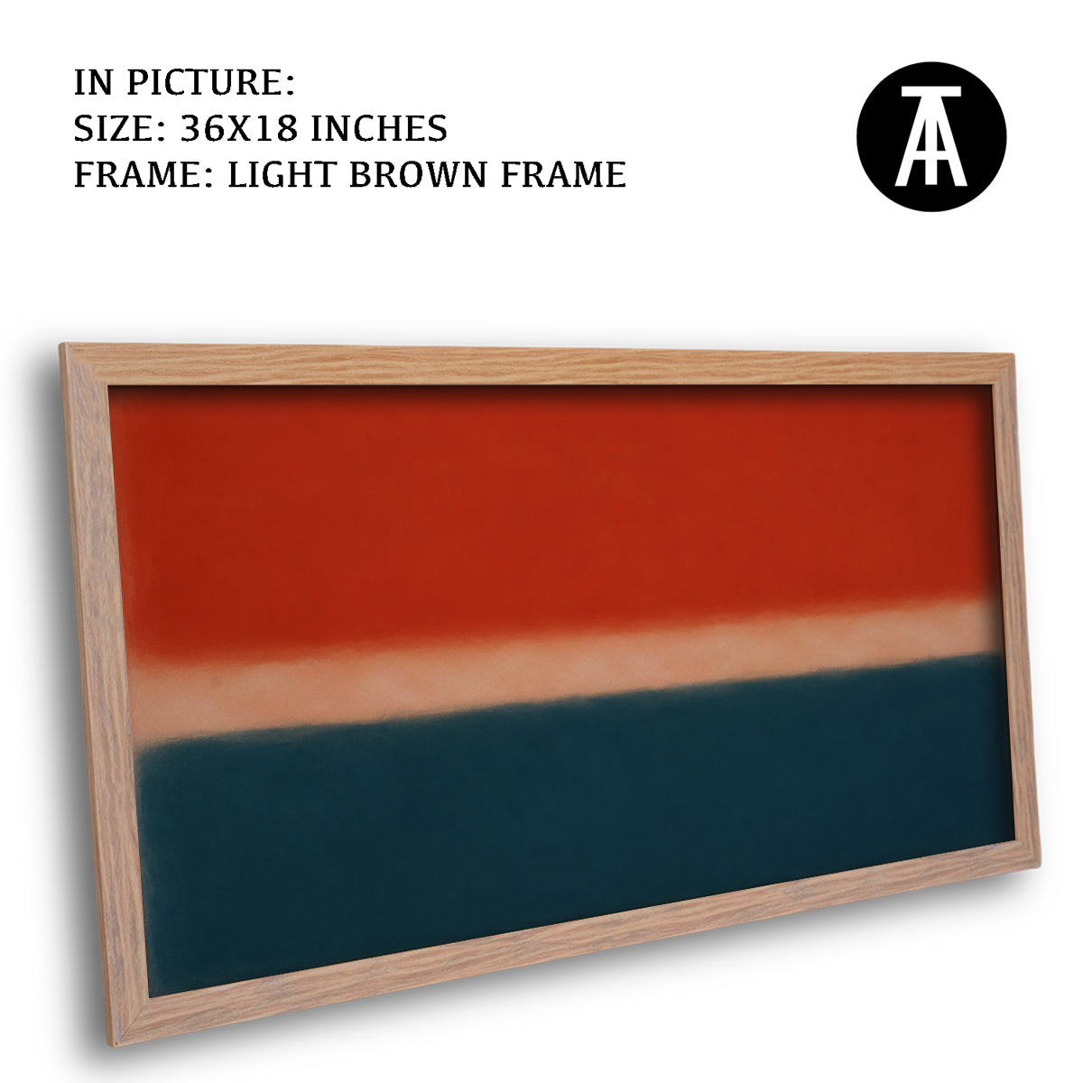 Artwork in Light Brown Frame