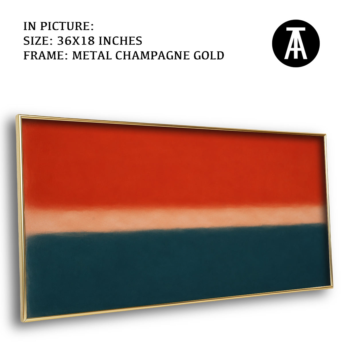 Artwork in Metal Champagne Gold Frame