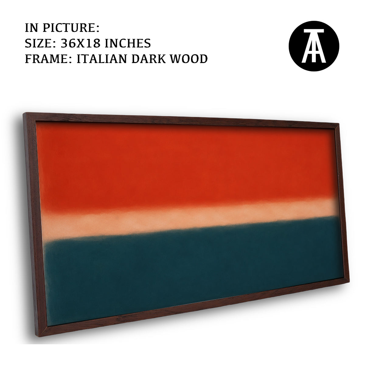 Artwork in Dark Wood Frame