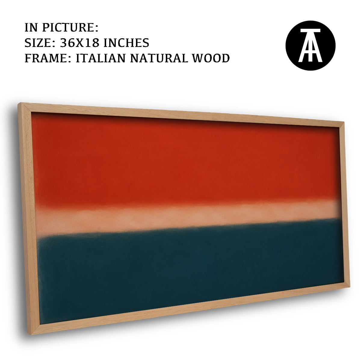 Artwork in Natural Wood Frame