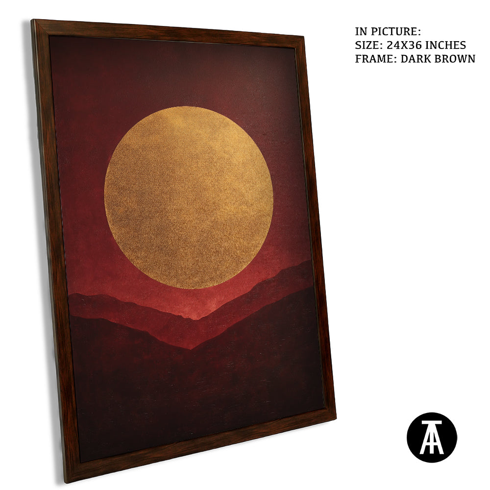 Artwork in Dark Brown Frame