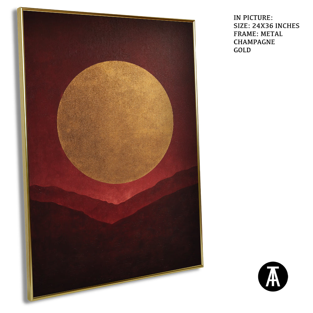 Artwork in Metal Champagne Gold Frame