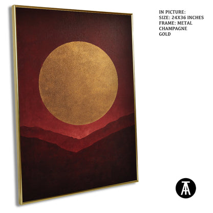 Artwork in Metal Champagne Gold Frame