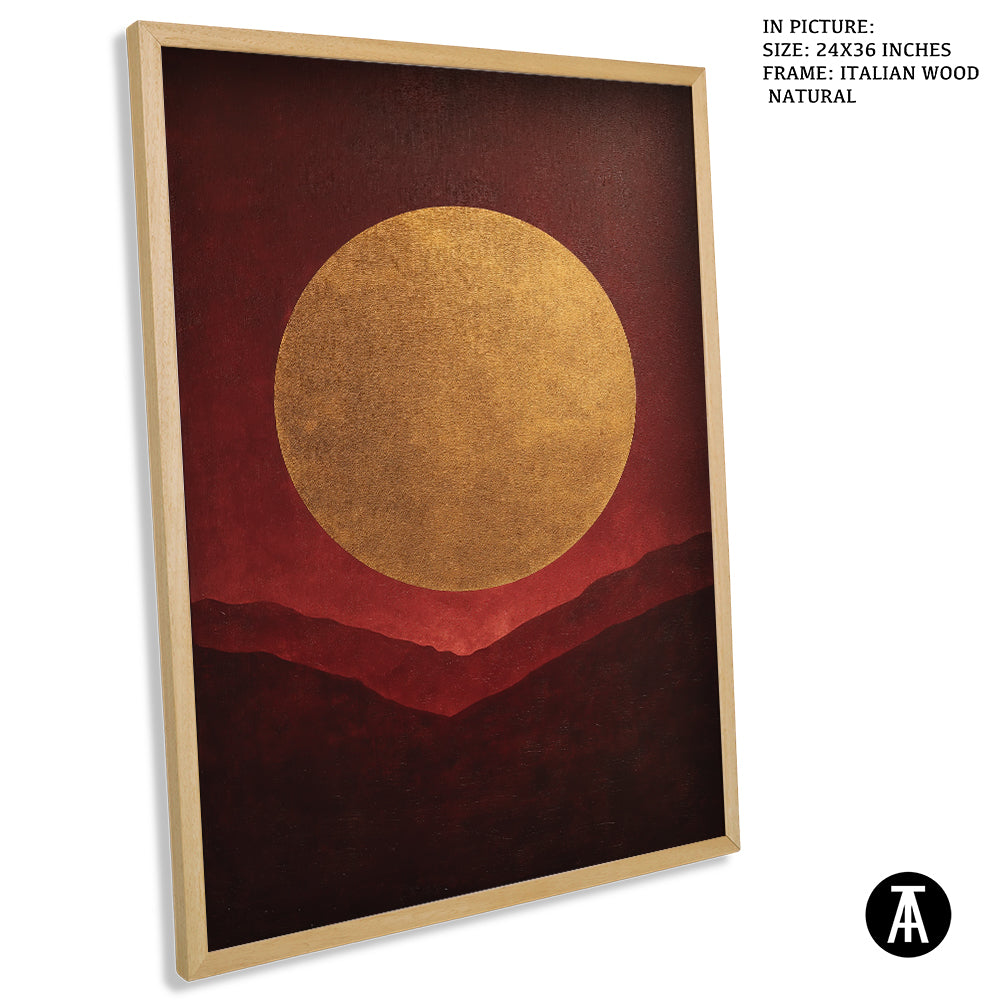 Artwork in Natural Wood Frame