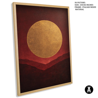 Artwork in Natural Wood Frame