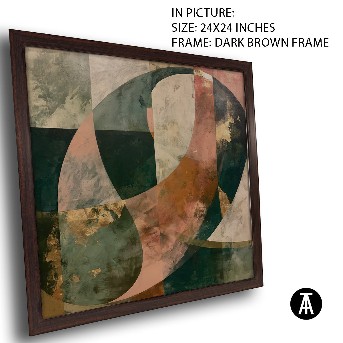 Artwork in Dark Brown Frame