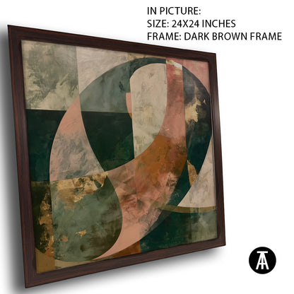 Artwork in Dark Brown Frame