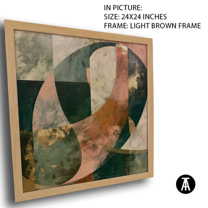 Artwork in Light Brown Frame
