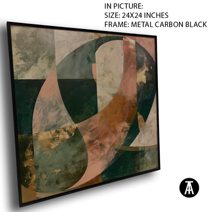 Artwork in Carbon Black Metal Frame