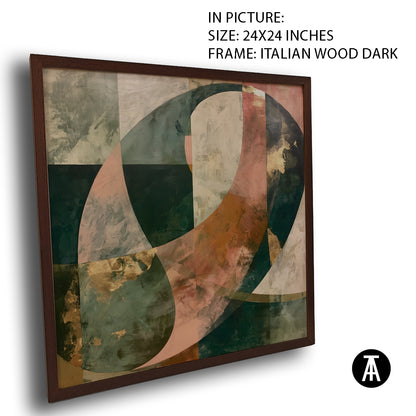 Artwork in Dark Wood Frame