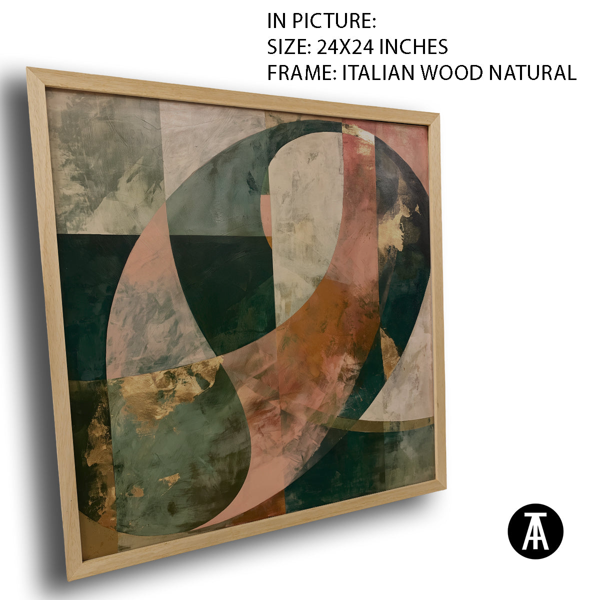 Artwork in Natural Wood Frame