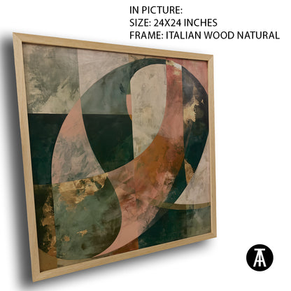 Artwork in Natural Wood Frame