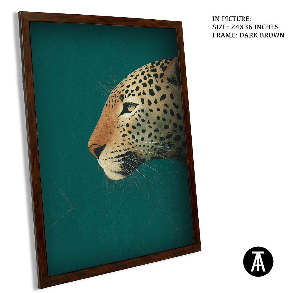 Artwork in Dark Brown Frame