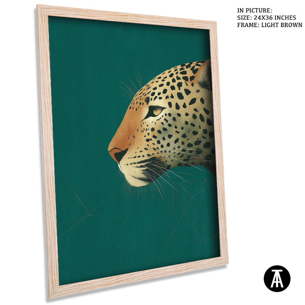 Artwork in Light Brown Frame