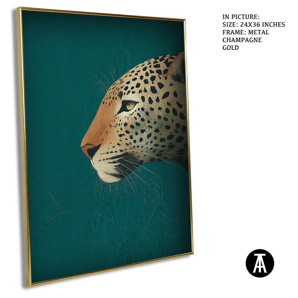 Artwork in Metal Champagne Gold Frame