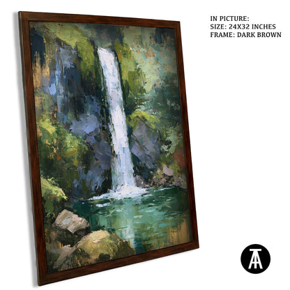 Artwork in Dark Brown Frame