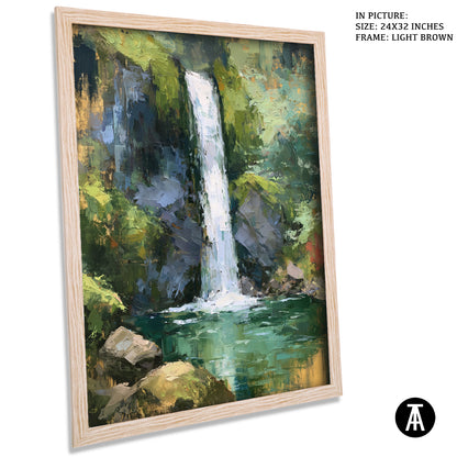Artwork in Light Brown Frame
