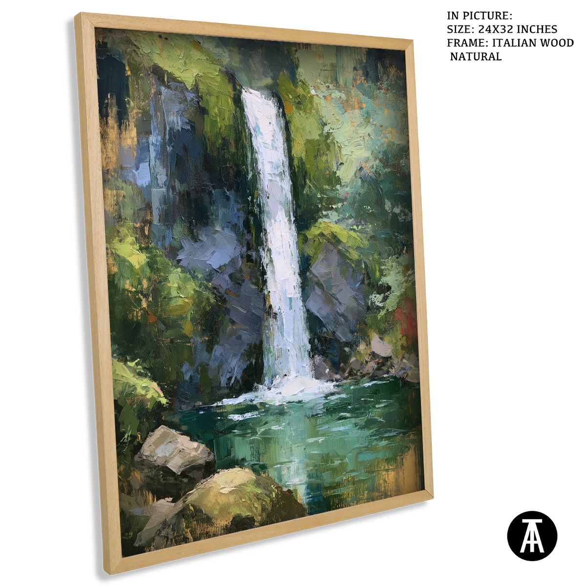 Artwork in Natural Wood Frame