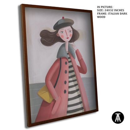 Artwork in Dark Wood Frame