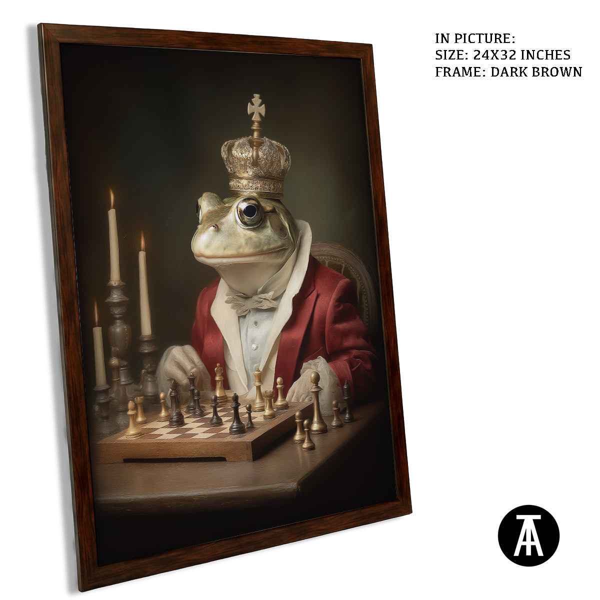 Artwork in Dark Brown Frame