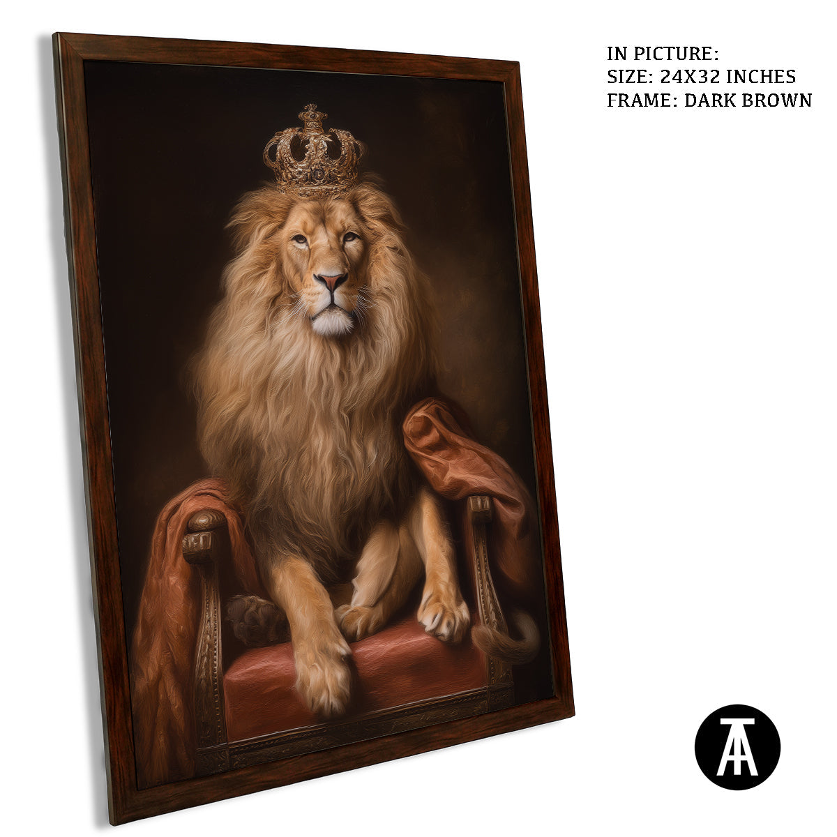 Artwork in Dark Brown Frame