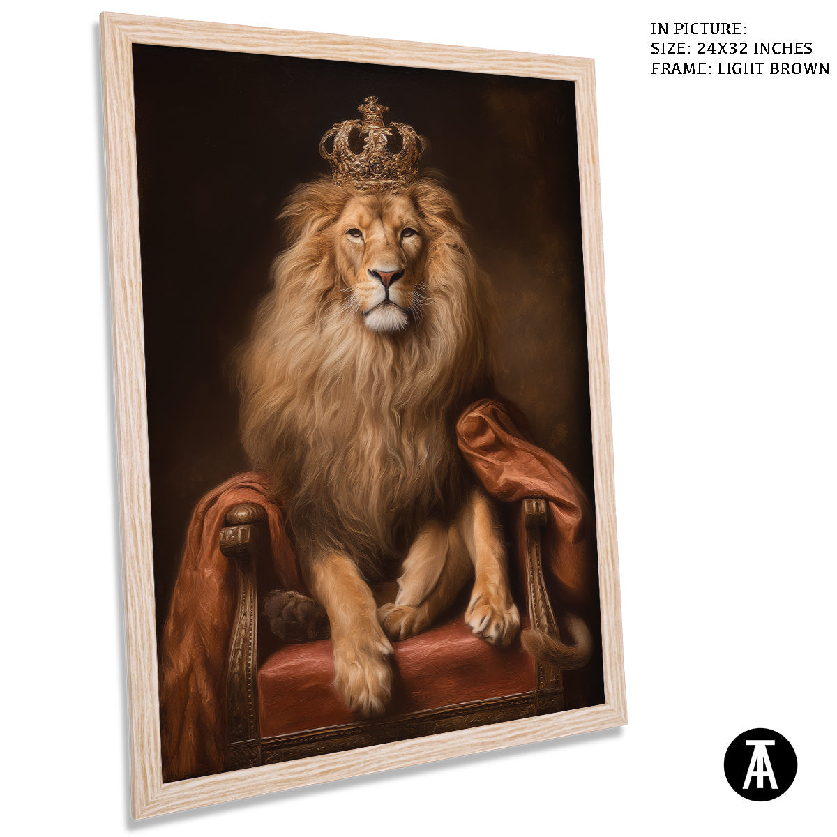 Artwork in Light Brown Frame