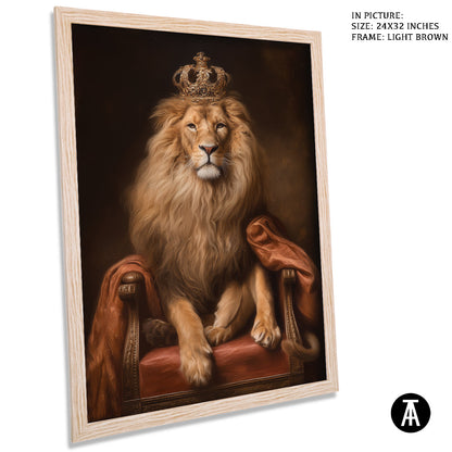 Artwork in Light Brown Frame