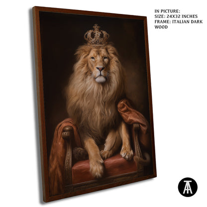 Artwork in Dark Wood Frame