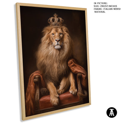 Artwork in Natural Wood Frame