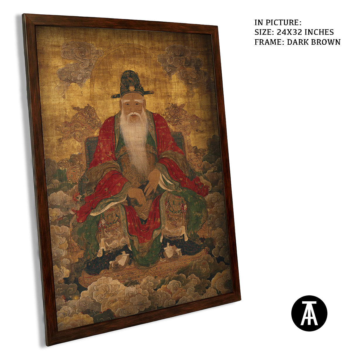 Artwork in Metal Champagne Gold Frame