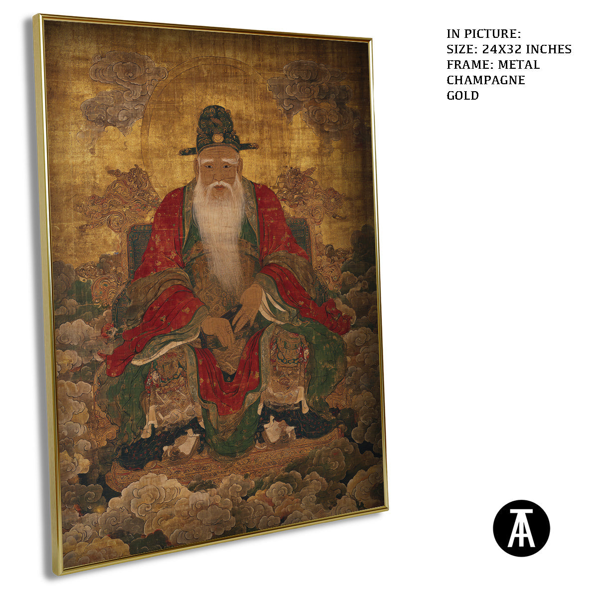 Artwork in Light Brown Frame