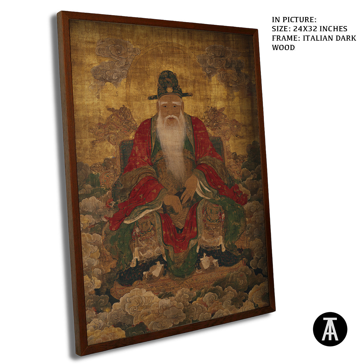 Artwork in Dark Wood Frame