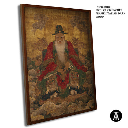 Artwork in Dark Wood Frame