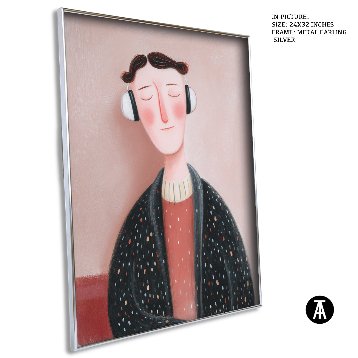 Artwork in Metal Earling Silver Frame