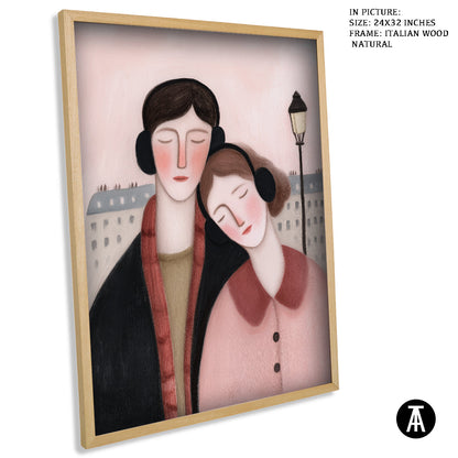 Artwork in Natural Wood Frame