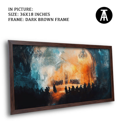 Artwork in Metal Champagne Gold Frame